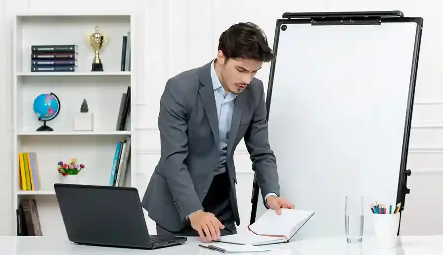 PhD scholar analyzing data and refining the framework for a research project proposal.