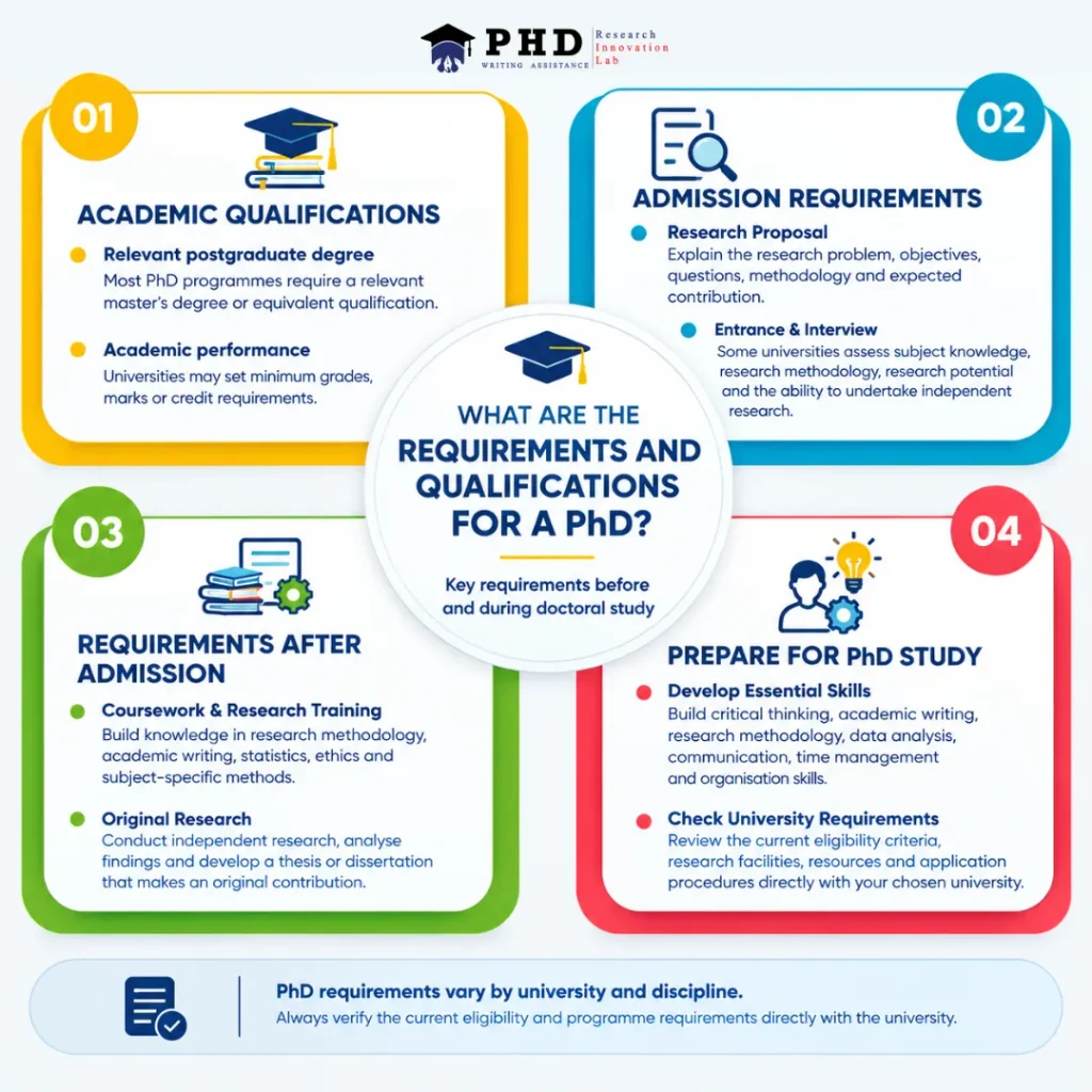 PhD qualification requirements, coursework and research scholar guidance