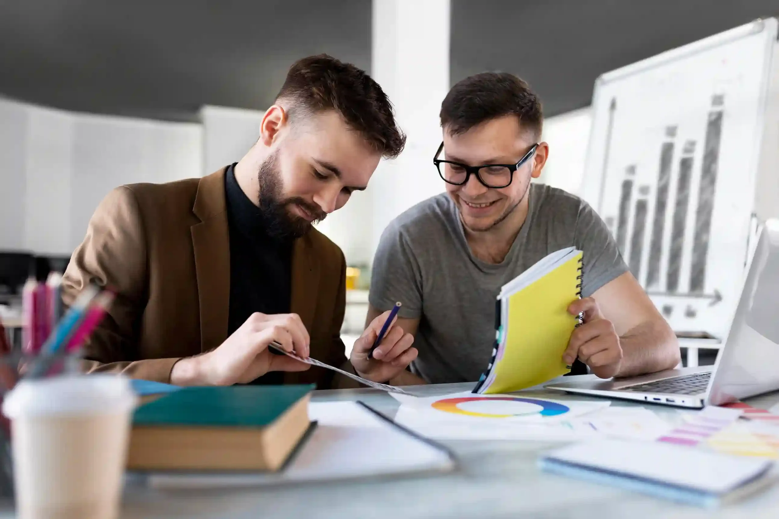 Student researching finance topics for a project or dissertation